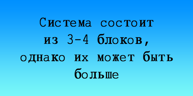 торговая система состоит из 3-4 блоков