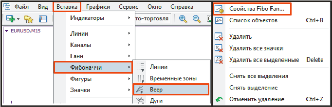 веер фибоначчи